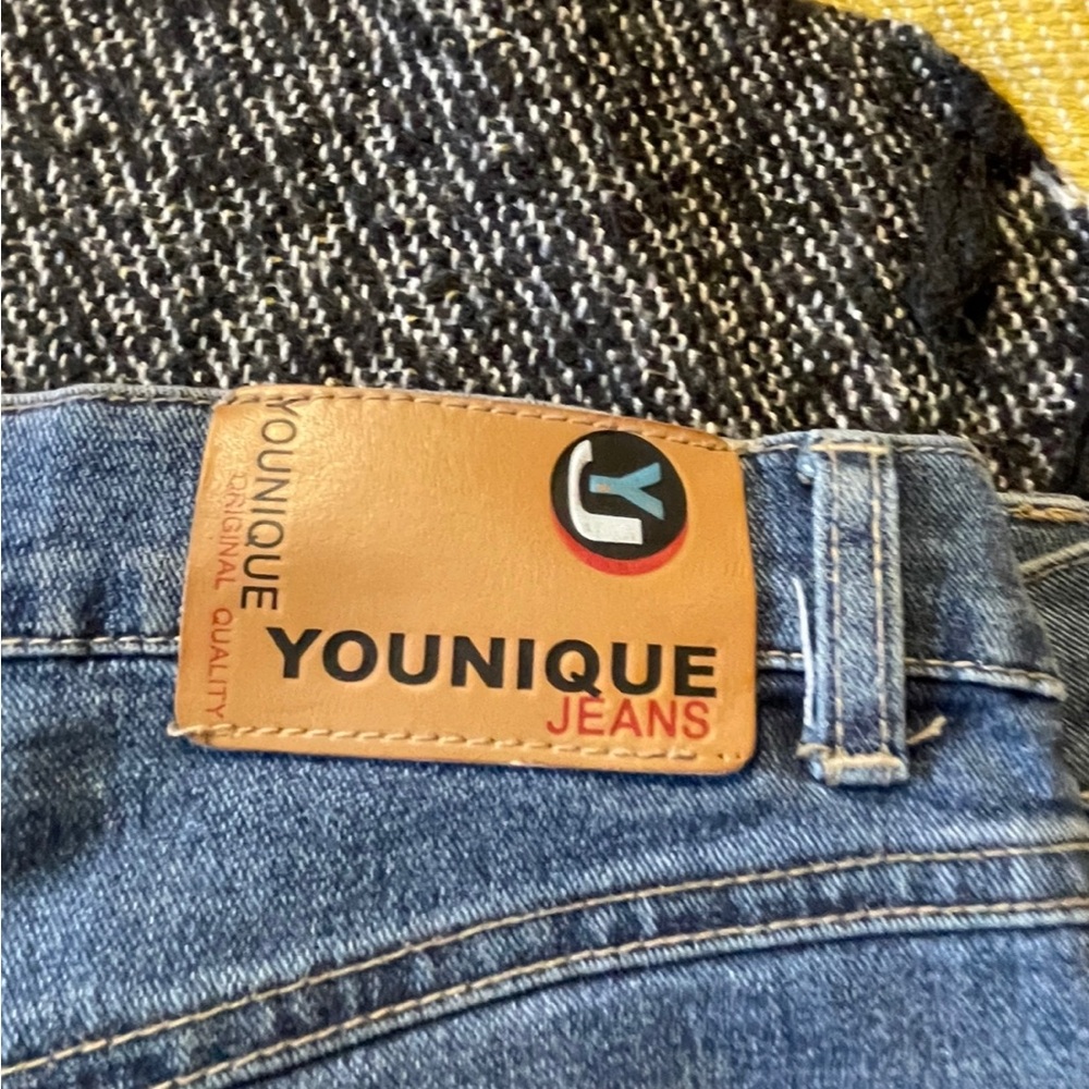 NWOT Y2K Younique Trendy Bootcut Frayed Hem Jeans - Picture 7 of 7